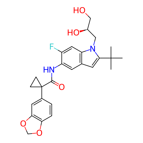 Chemical structure of BindingDB Monomer ID 281049