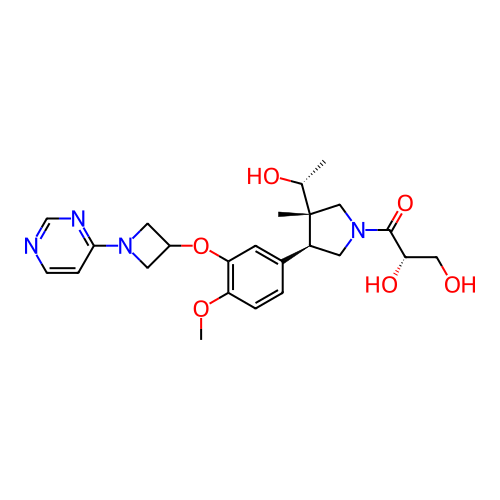 Chemical structure of BindingDB Monomer ID 463565