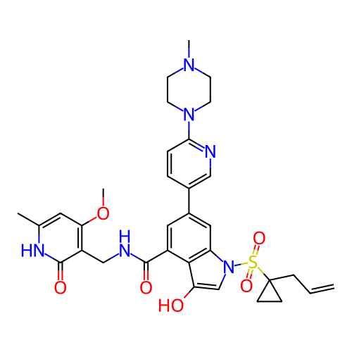 Chemical structure of BindingDB Monomer ID 464534