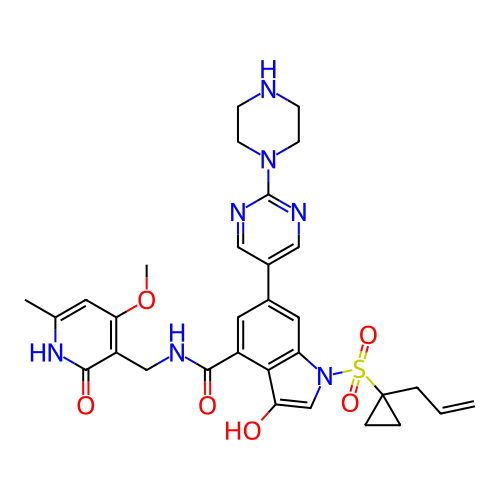 Chemical structure of BindingDB Monomer ID 464537