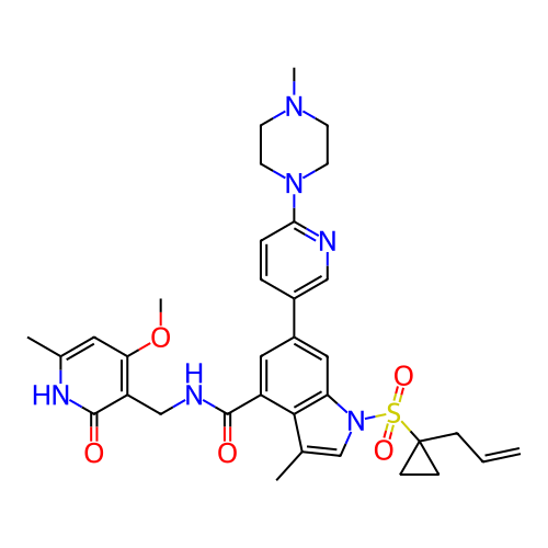 Chemical structure of BindingDB Monomer ID 464542