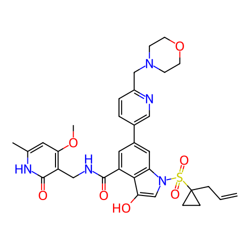 Chemical structure of BindingDB Monomer ID 464543