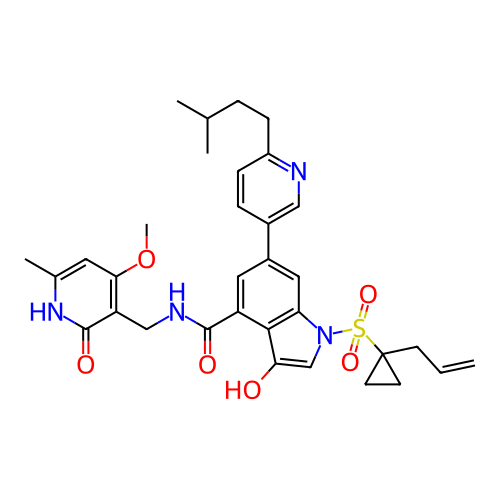 Chemical structure of BindingDB Monomer ID 464552
