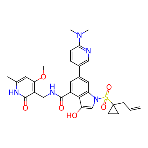 Chemical structure of BindingDB Monomer ID 464553