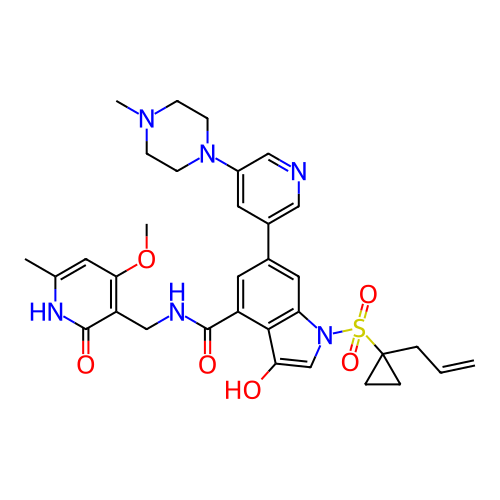 Chemical structure of BindingDB Monomer ID 464554