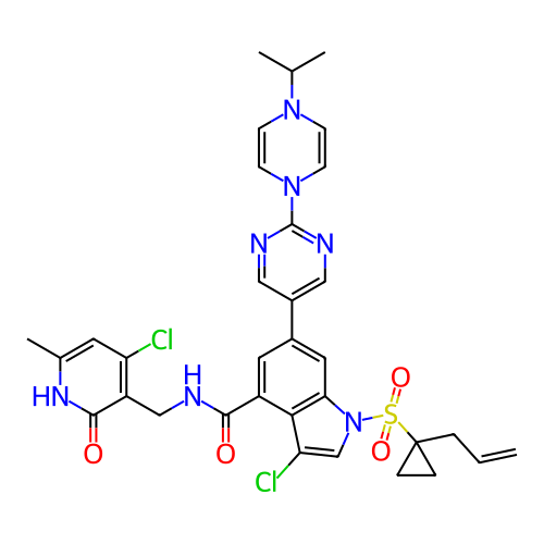 Chemical structure of BindingDB Monomer ID 464555
