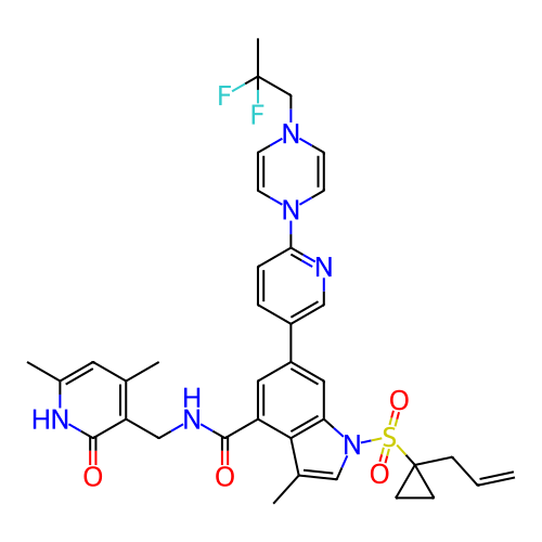 Chemical structure of BindingDB Monomer ID 464556