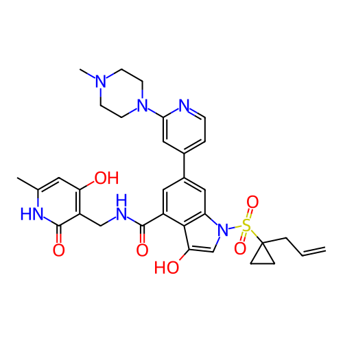 Chemical structure of BindingDB Monomer ID 464559