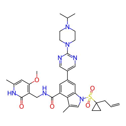 Chemical structure of BindingDB Monomer ID 464564