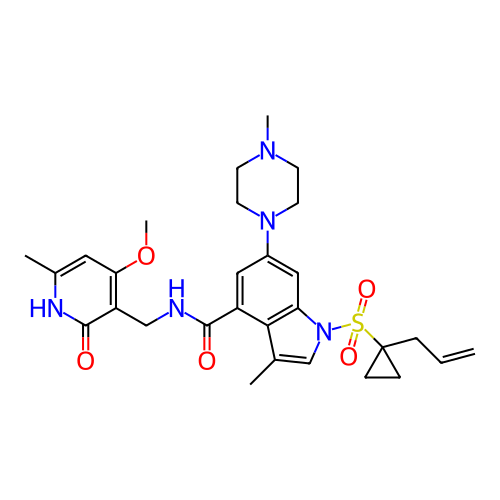 Chemical structure of BindingDB Monomer ID 464566