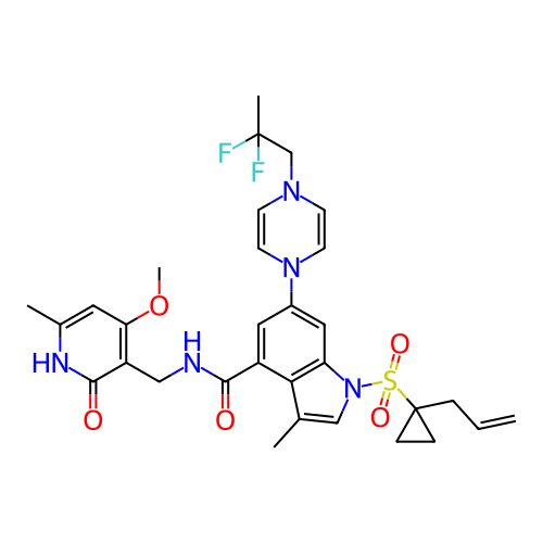 Chemical structure of BindingDB Monomer ID 464567