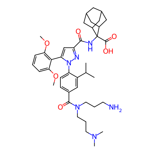 Chemical structure of BindingDB Monomer ID 466504