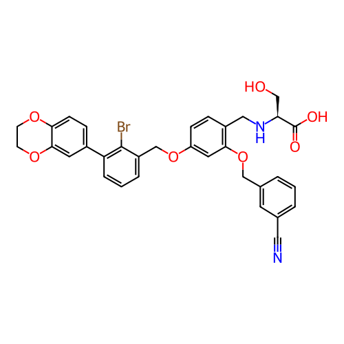 Chemical structure of BindingDB Monomer ID 485684