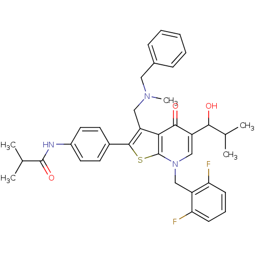 Chemical structure of BindingDB Monomer ID 50189736